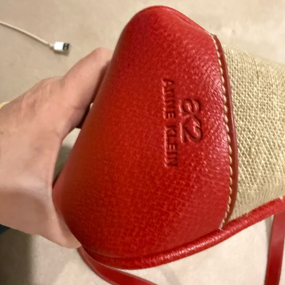 Anne Klein Red and Tan Crossbody Bag - Picture 7 of 9